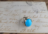 Bold & Beautiful Vintage Turquoise Filigree Ring in 14K Two-Tone Gold Peters Vaults 4