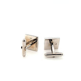 Bold and Classy Square Shape Lapis Lazuli Cufflinks in Sterling Silver | Peter's Vaults