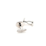 Classy and Elegant Black Onyx Oval Shape Cufflinks in Sterling Silver | Peter's Vaults