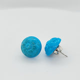 Exquisite Vintage - Carved Turquoise Earrings in 14K White Gold  Peter's Vaults 7