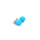 Fun & Playful Faceted Turquoise  Diamond Studs 14K  Peter's Vaults 1