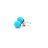 Fun & Playful Faceted Turquoise  Diamond Studs 14K  Peter's Vaults 2