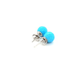 Fun & Playful Faceted Turquoise  Diamond Studs 14K  Peter's Vaults 7