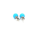 Fun & Playful Faceted Turquoise  Diamond Studs 14K  Peter's Vaults 8