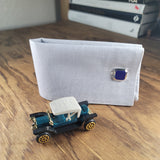 Incredible Color Classic Design Lapis Lazuli Cufflinks in Sterling Silver | Peter's Vaults