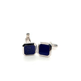 Incredible Color Classic Design Lapis Lazuli Cufflinks in Sterling Silver | Peter's Vaults