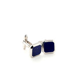 Incredible Color Classic Design Lapis Lazuli Cufflinks in Sterling Silver | Peter's Vaults