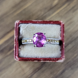 One of a Kind Pink Sapphire Ring Yellow Diamonds Platinum Peters Vaults 11