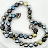 RARE One of a Kind Multiple Color Tahitian Pearl Necklace with Magnetic Ball Clasp | Peter's Vaults