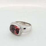 Scintillating Dark Pink Tourmaline Diamond Ring 18K Peters Vaults - 10