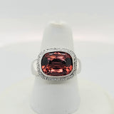 Scintillating Dark Pink Tourmaline Diamond Ring 18K Peters Vaults - 12