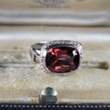 Scintillating Dark Pink Tourmaline Diamond Ring 18K Peters Vaults - 8