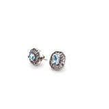 Shimmering Diamond & Aquamarine Earrings in 14K Peter's Vault 11