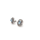 Shimmering Diamond & Aquamarine Earrings in 14K Peter's Vault 6