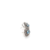 Shimmering Diamond & Aquamarine Earrings in 14K Peter's Vault 8