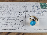 Ultra Rare Vintage Turquoise Cameo Ring in 14K Gold  Peter's Vaults 3