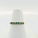 Vintage Stackable Band Deep Green Emeralds in 14K Gold  Peters Vaults  10