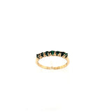 Vintage Stackable Band Deep Green Emeralds in 14K Gold  Peters Vaults 4