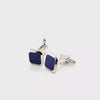 Incredible Color Classic Design Lapis Lazuli Cufflinks in Sterling Silver | Peter's Vaults