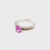 One of a Kind Pink Sapphire Ring Yellow Diamonds Platinum Peters Vaults