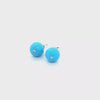 Fun & Playful Faceted Turquoise  Diamond Studs 14K  Peter's Vaults