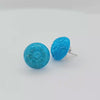 Exquisite Vintage - Carved Turquoise Earrings in 14K White Gold  Peter's Vaults