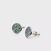 Shimmering Australian Mosaic Opal Cufflinks in Sterling Silver | Peter's Vaults