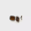 Glistening Tiger's Eye Hand-Crafted Cufflinks in Sterling Silver | Peter's Vaults