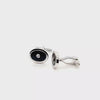 Classy and Elegant Black Onyx Oval Shape Cufflinks in Sterling Silver | Peter's Vaults