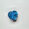 Bold Beautiful Blue Topaz Heart Shaped Necklace 14K Peters Vaults