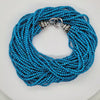 Ultra Rare Striking Vintage Multi Strand Turquoise Necklace with Gorgeous Sterling Silver Clasp  Peter's Vaults