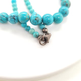 Ultra Rare Vintage Graduated Turquoise Strand with Sterling Silver Clasp